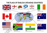 The flags of English speaking countries-2 - ESL worksheet by mathy