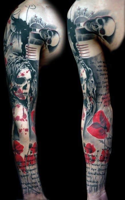 60 Red And Black Tattoos For Men Manly Design Ideas