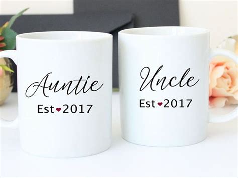 Auntie Mug Uncle Mug Aunt Uncle Mug Set Auntie And Uncle Mugs