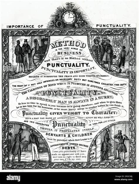 Importance Of Punctuality Victorian Morality Print Stock Photo Alamy