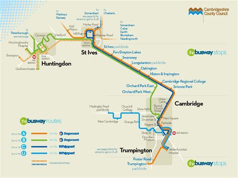 Cambridge Guided Bus Route Map