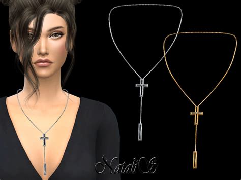 Cross Lariat Necklace By Natalis At Tsr Sims 4 Updates