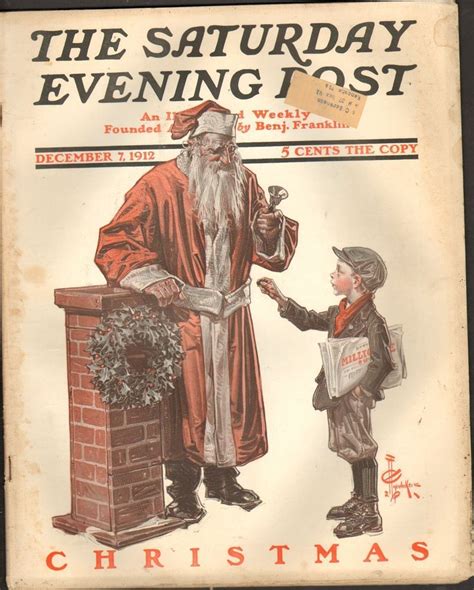 Dec 7 1912 Saturday Evening Post Magazine Leyendecker Santa Claus