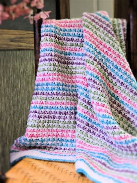 Twist Baby Blanket Tunisian Crochet