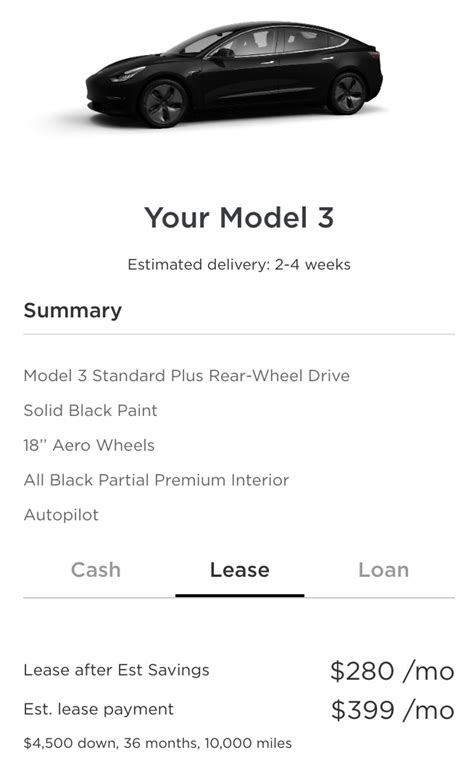 Tesla Slashes Model 3 Monthly Lease Payment To 399 But Increase Cash