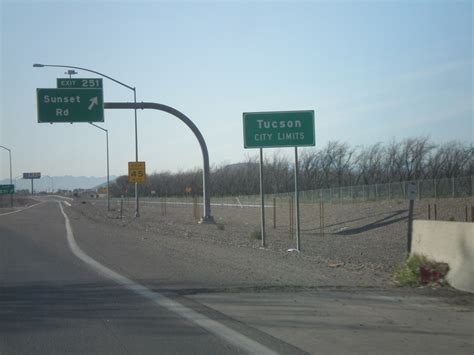 I 10 East Exit 251 Tucson City Limits I 10 East At