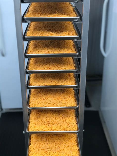 Freeze dried food is easy to store and weighs less than canned food because the food's moisture content has been removed through rapid freezing. BULK Freeze Dried Shredded Cheddar Cheese Camping Hiking ...