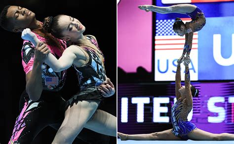 Us Gymnasts Deliver Top Five Showings In Mixed Pair Womens Pair On