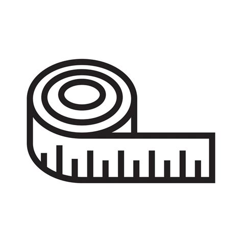 Measuring Tape Icon Vector Illustration For Graphic And Web Design