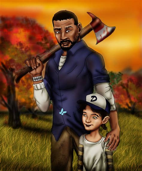 The Walking Dead Lee And Clementine By Axels Inferno On Deviantart