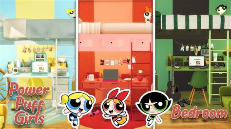 The Sims 4 Speed Build Powerpuff Girls Inspired Bedroom For Triplets