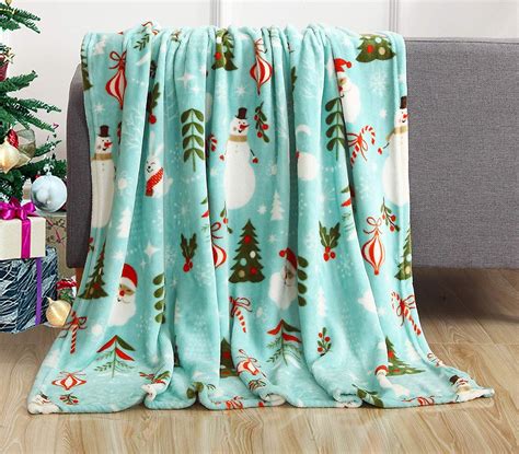 Luxury Velvet Super Soft Christmas Prints Fleece Throwblanket Holiday