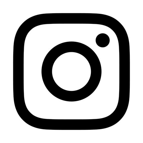 Instagram Black Logo On Transparent Background 14414683 Vector Art At