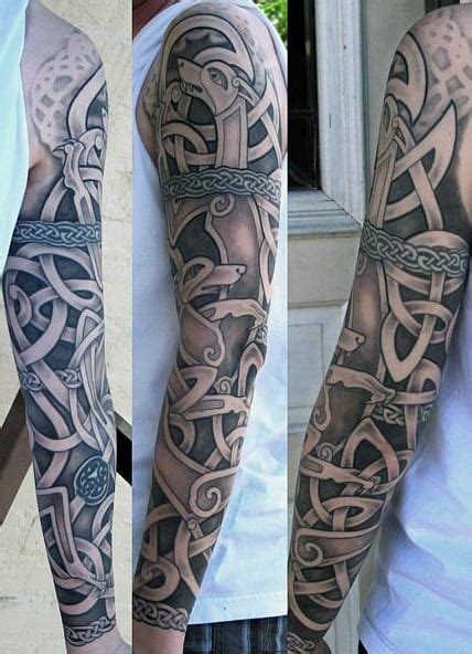 40 Celtic Sleeve Tattoo Designs For Men Manly Ink Ideas