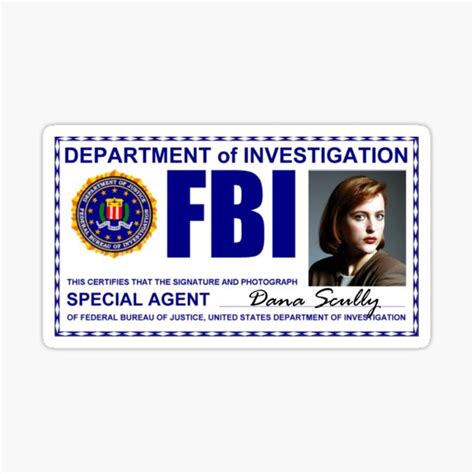 Dana Scully Fbi Badge Printable Printable Templates