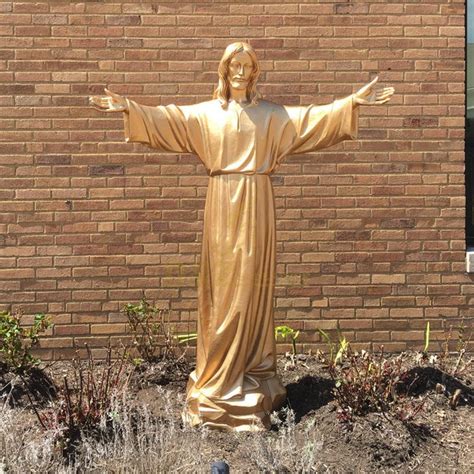 Outdoor Garden Decoration Life Size Bronze Jesus Christ Statue Cross