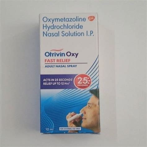Otrivin Oxy Fast Relief Adult Nasal Spray Oxymetazoline Hydrochloride