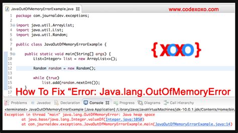 How To Fix “error Java Lang Outofmemoryerror Code Xoxo