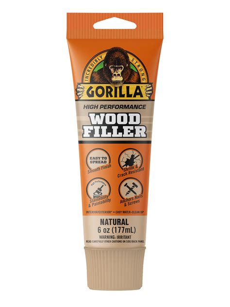 Gorilla Glue Wood Filler 6 Ounce Tube Wood Finish For Hardware