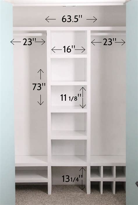Custom Closet Cabinet Dimensions