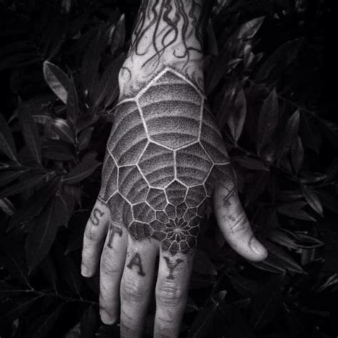 Back Of Hand Dotwork Tattoo By Corey Divine Best Tattoo