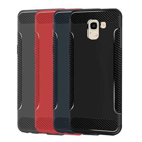 For Samsung Galaxy J6 2018 Case Soft Tpu Carbon Fiber Matte Slim