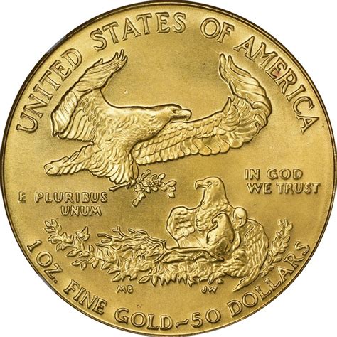 1986 American Eagle Gold 50 One Ounce Ms 69 Ngc