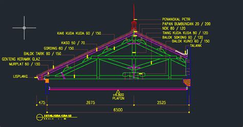 Contoh Detail Kuda Kuda Dan File Autocad Nya Dwg Hitungan Teknik Sipil