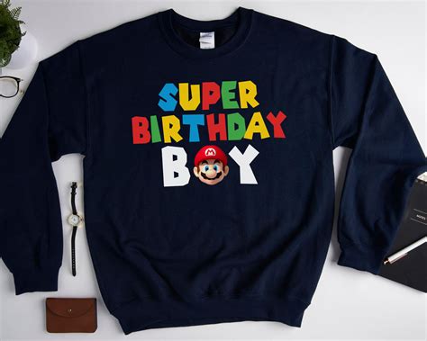 Super Mario Birthday Boy Shirt Bros Mario Shirt Classic Etsy