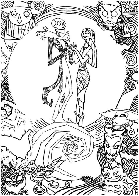 Get This Nightmare Before Christmas Coloring Pages Hard 6poi