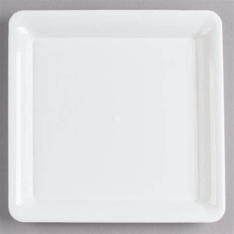 Fineline Settings Sq4212wh Platter Pleasers White Square Plastic Tray