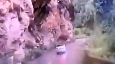 Car Crushed By Falling Boulder In Shocking Video Fox News