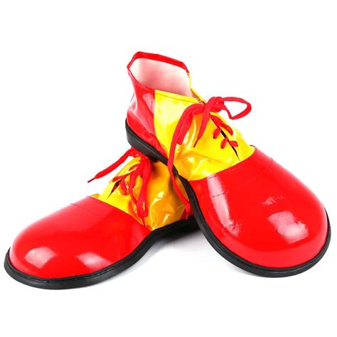 Adults Funny Pu Leather Circus Clown Shoes Big Head Cosplay Clown Shoes