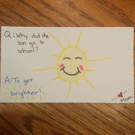 joanna liberty on instagram “why did the sun go to school to get brighter lunchnotes jokes