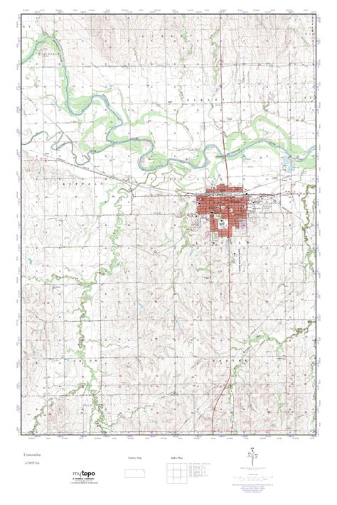 Mytopo Concordia Kansas Usgs Quad Topo Map