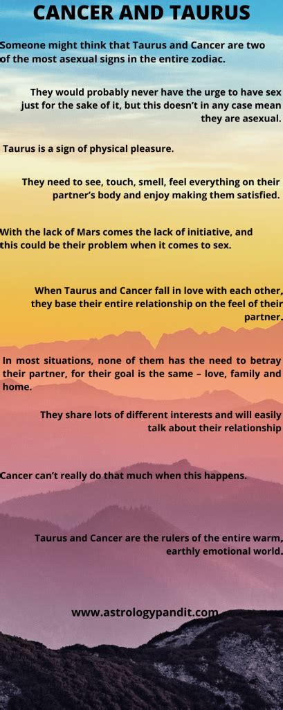 A taurus loves to spoil their loved ones with gifts and delicious meals. cancer man taurus woman compatibility in love online