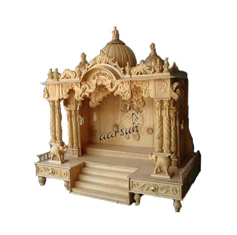 Designer Wooden Temple In Fine Quality Wood Mndr 0026