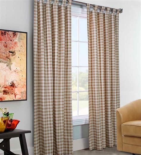 Thermalogic Check Tab Top Double Wide Curtain Pair 84l X 160w Sage
