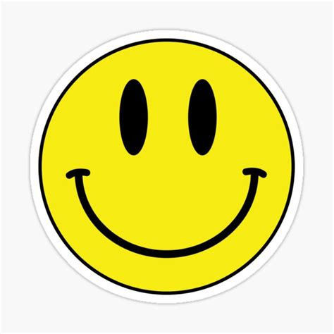 Acid House Smiley Sticker For Sale By Trippydoug Redbubble