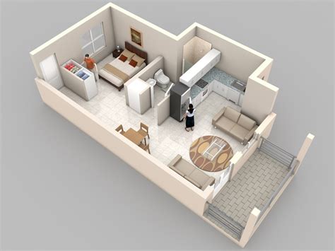 Studio Apartment Floor Plans