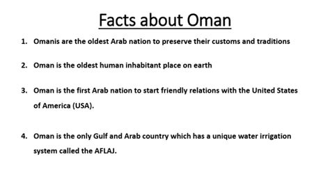 Facts About Oman Pdf