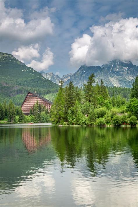 Stunning Mountain Lake In Strbske Pleso Slovakia Stock Image Image