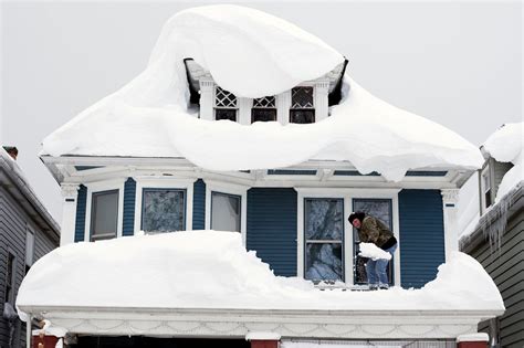 Heavy Snow Keeps Falling In Buffalo Area Straining Nerves And Roofs