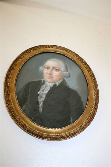 Pair Of Antique Oval 18th Century Pastel Portraits Jb