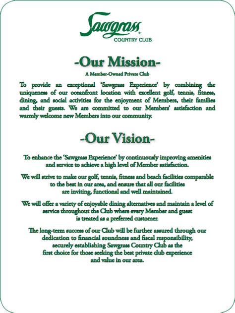 Restaurant Vision Statement Examples