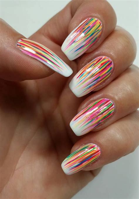 Simple Cute Gel Nails Designs For A Cool Touch Just Do A Line Of