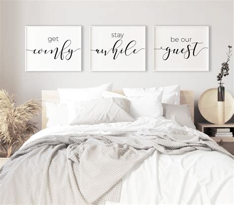 Guest Room Wall Art Over The Bed Wall Decor Guest Bedroom Etsy