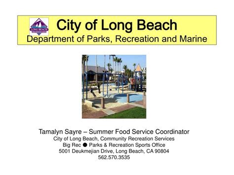 Ppt City Of Long Beach Department Of Parks Recreation And Marine