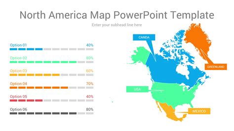 Free North America Map Template Free Powerpoint Template Images