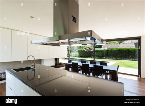 Modern Villa Interior Beautiful Kitchen Stock Photo Alamy